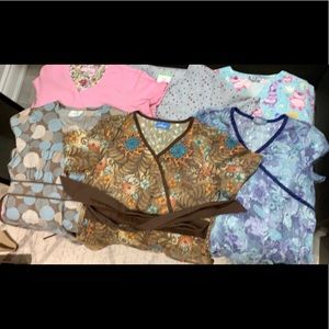 6 piece bundle women’s scrub tops s
